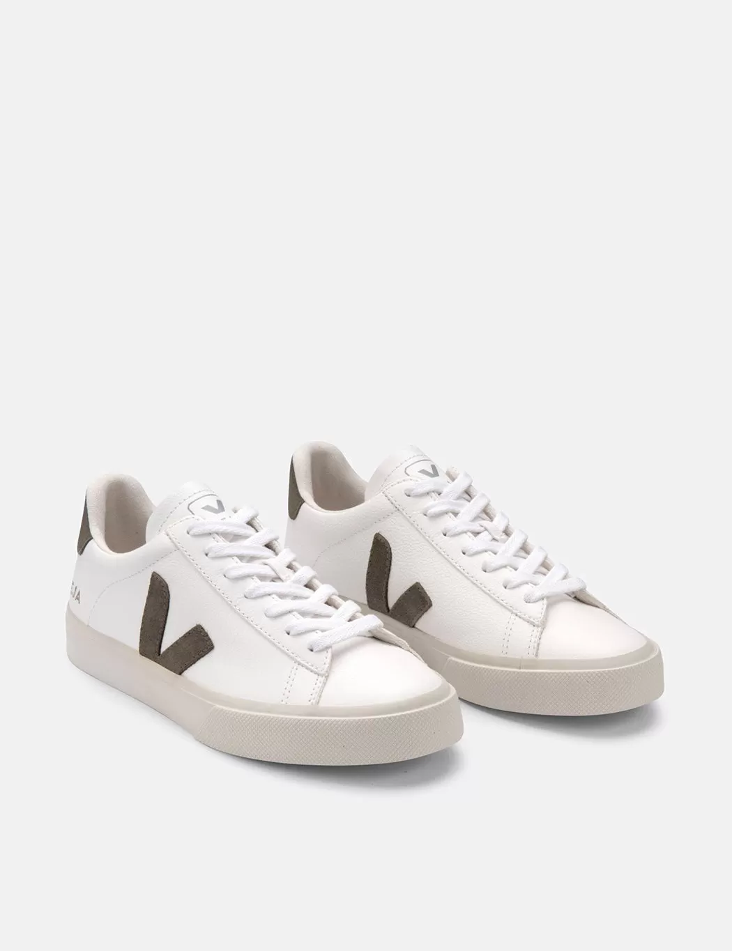 Veja Campo (Chrome Free) Trainers - Extra White/Khaki