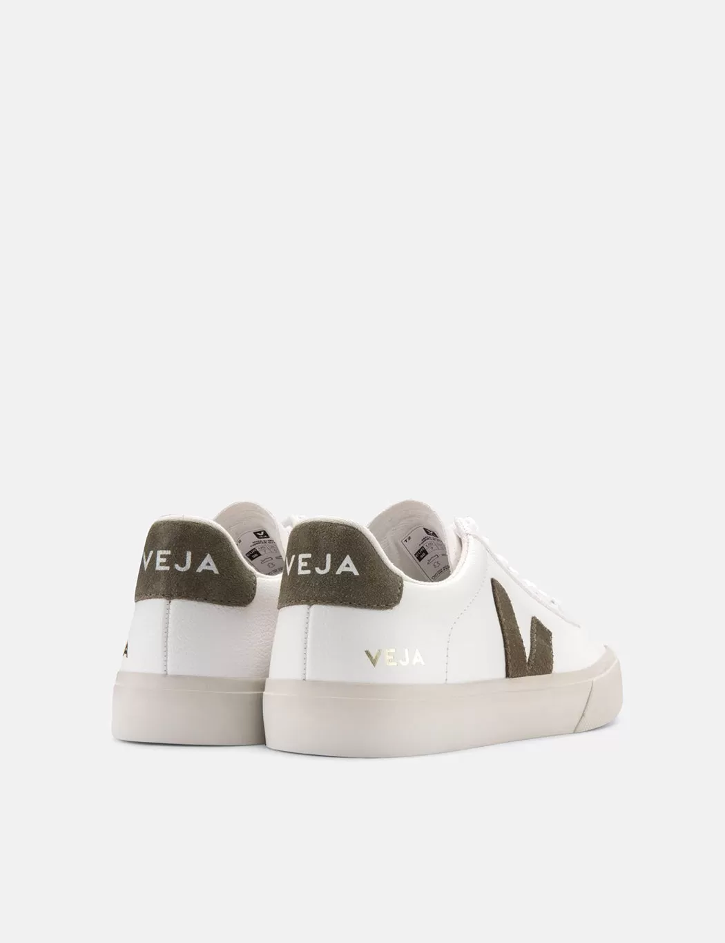 Veja Campo (Chrome Free) Trainers - Extra White/Khaki