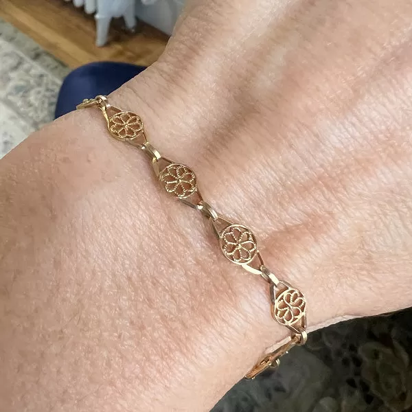 Vintage Filigree Link Bracelet