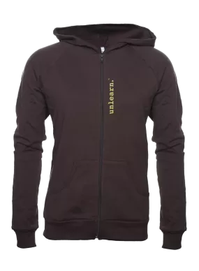 War Dove - Women's Brown Fleece Zipper Hoodie*