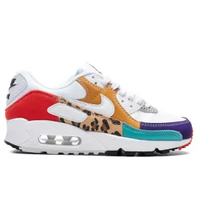 Women's Air Max 90 SE - White/Light Curry/Habanero Red