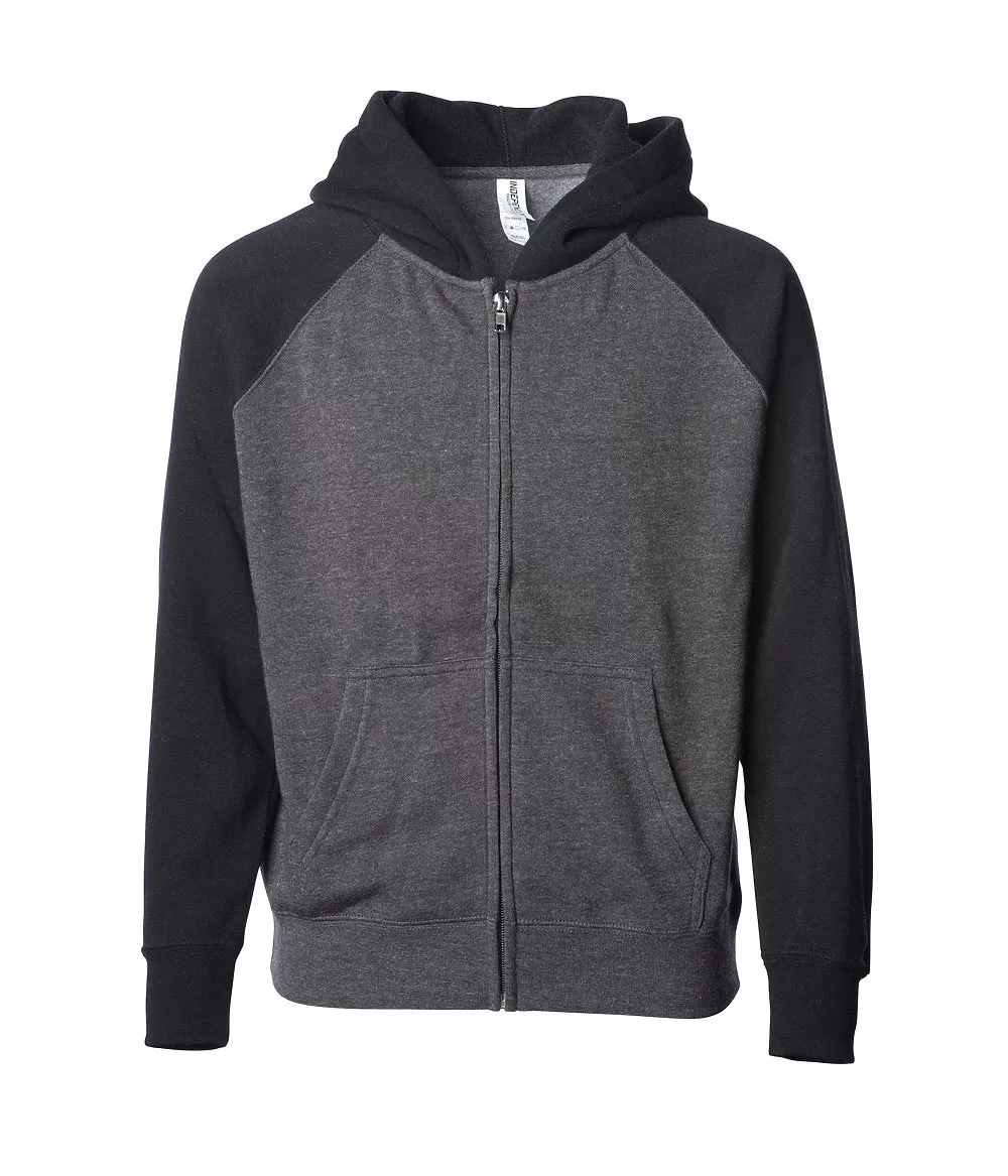 Youth Lightweight FullZip Fleece Hoodie