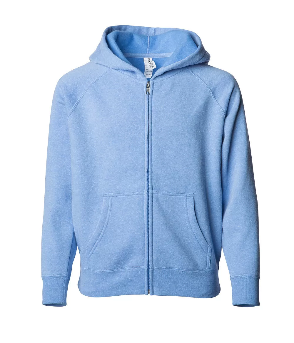 Youth Lightweight FullZip Fleece Hoodie