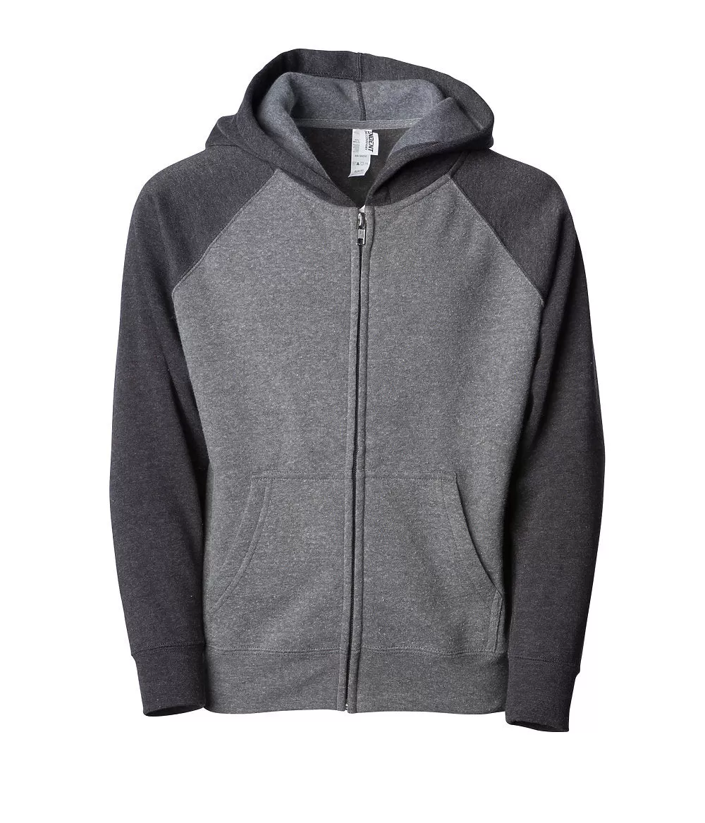 Youth Lightweight FullZip Fleece Hoodie